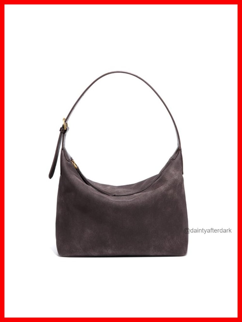 Faux Suede Hobo Shoulder Crossbody Bag Medium Slouchy Purse